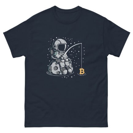Bitcoin Spaceman Fishing T-Shirt - Image 3